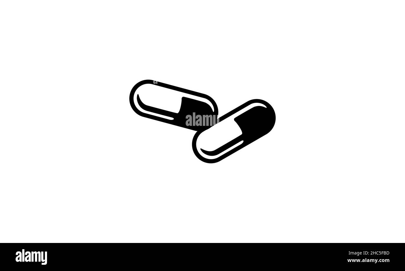 Pillen Kapseln einfache Vektor-Symbol Stock Vektor Pillen Kapseln einfache Vektor-Symbol Stock Vektor