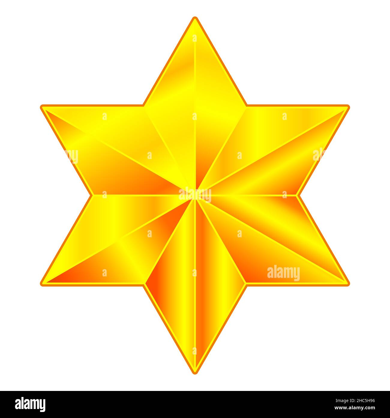 Abstraktes goldenes Hexagramm Sternbild Stock Vektor