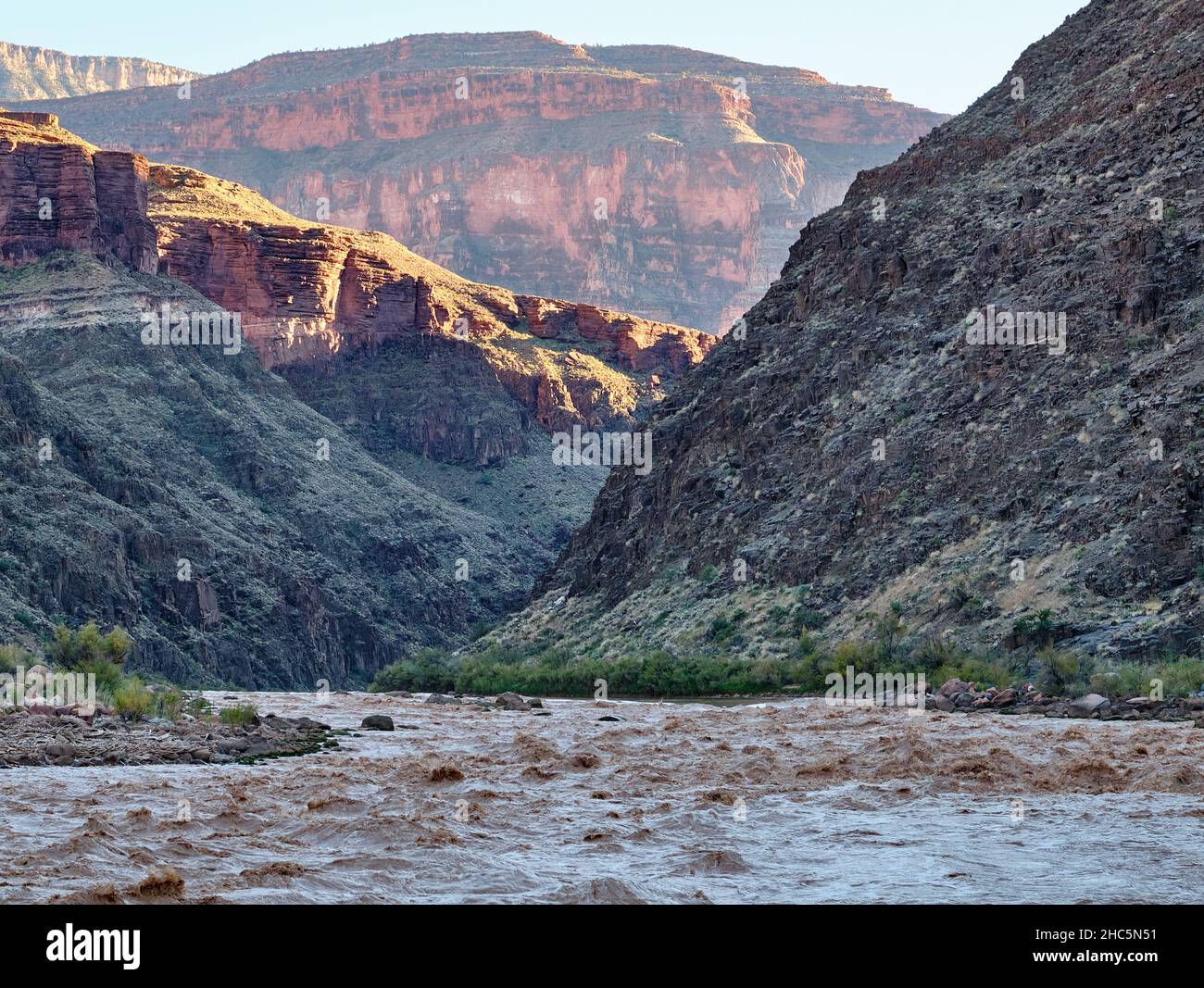 Dubendorf Rapid im Grand Canyon National Park, Arizona. Dies ist die Aussicht vom Stone Creek Camp bei Mile 132. Stockfoto