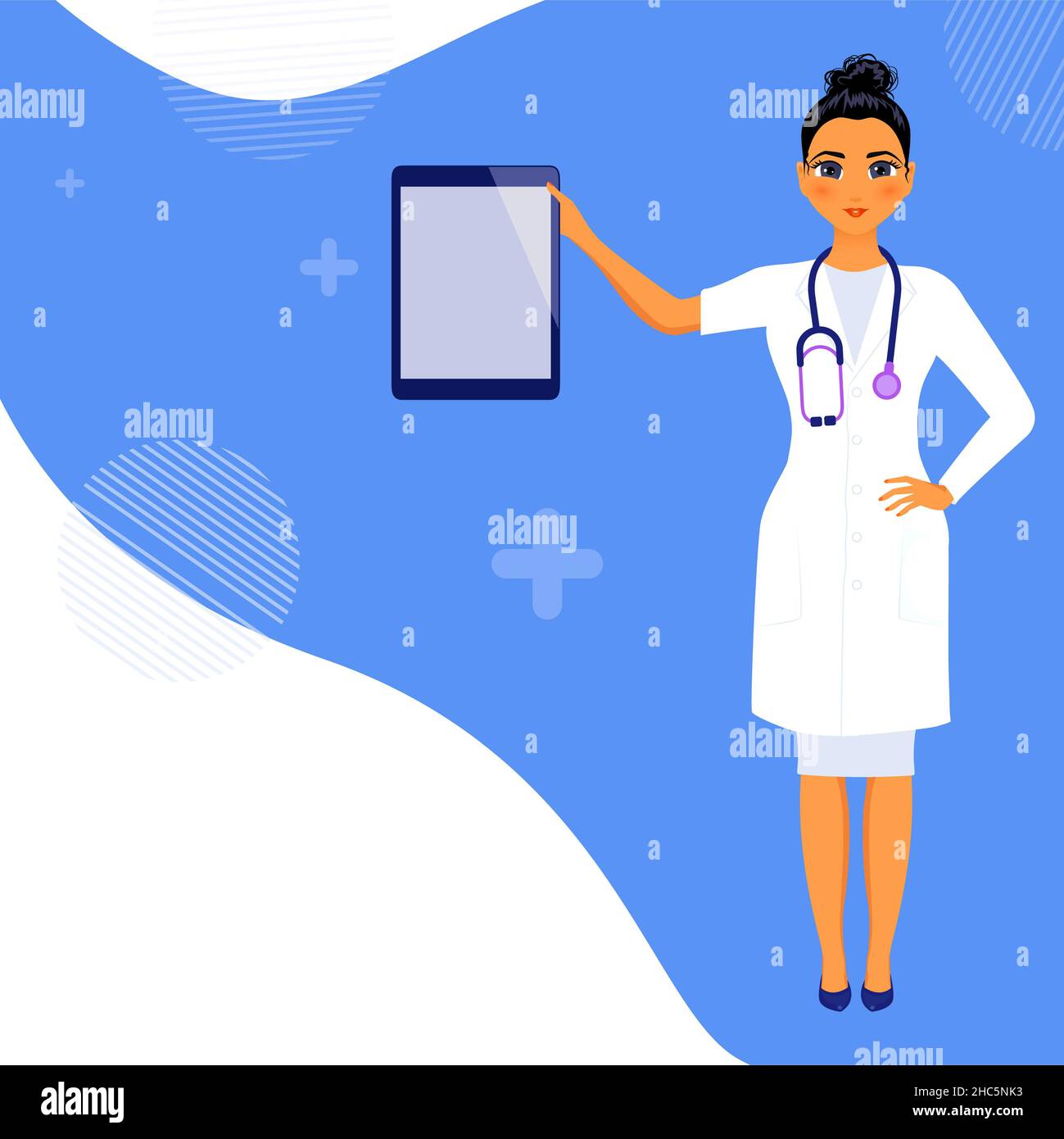 Online medizinische Beratung Service, konzeptionelle Illustration Stockfoto