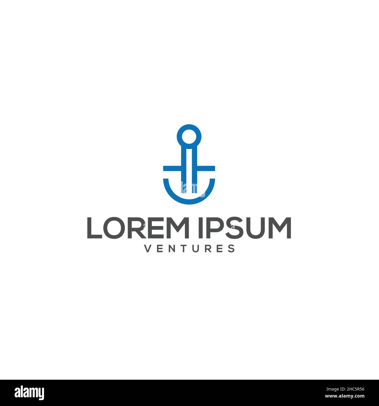 Minimalistisches schlichtes Design LOREM IPSUM Logo Stock Vektor