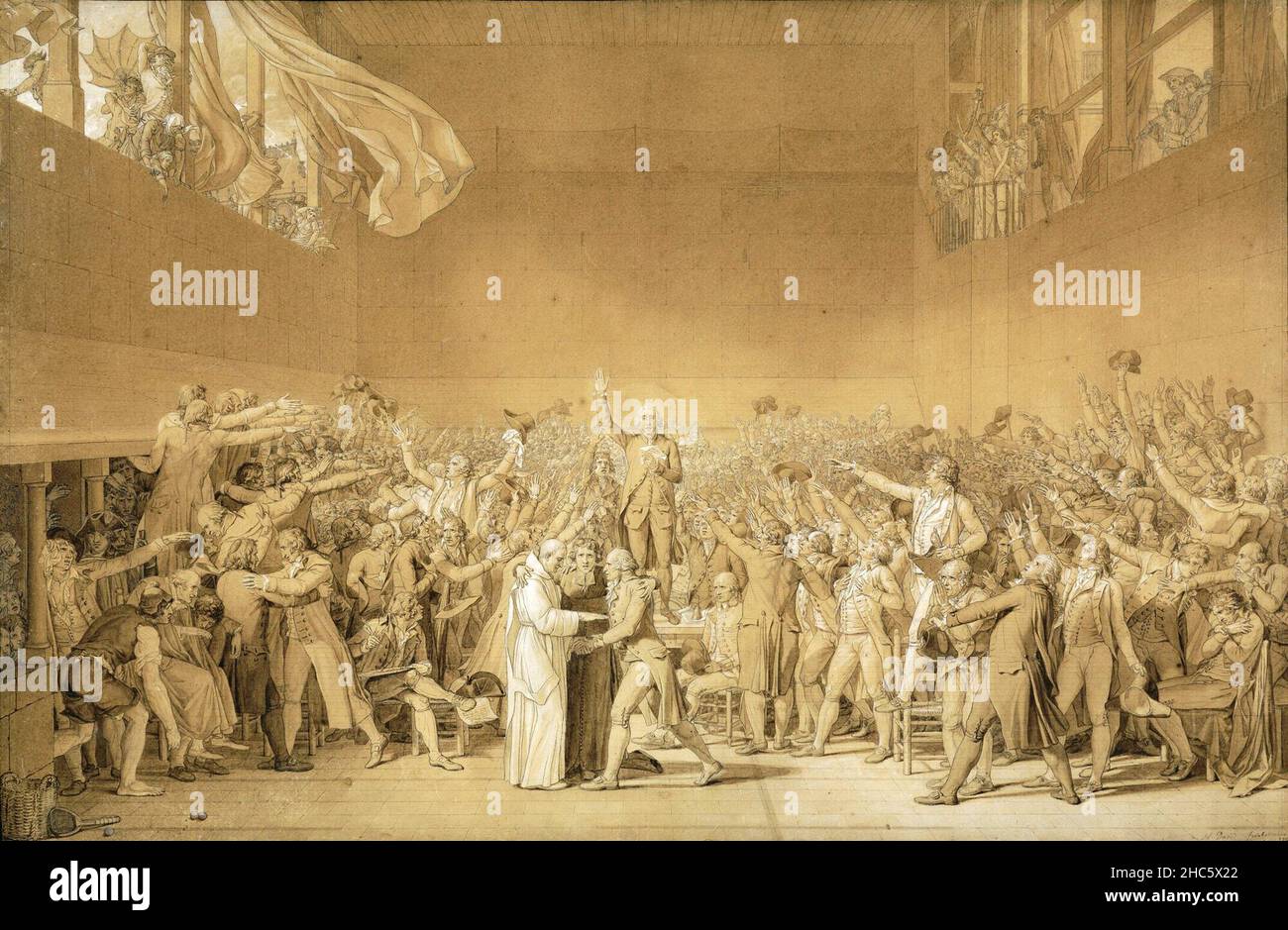 Das Gemälde „der Schwur des Tennishofs“ von Jacques Louis David Stockfoto
