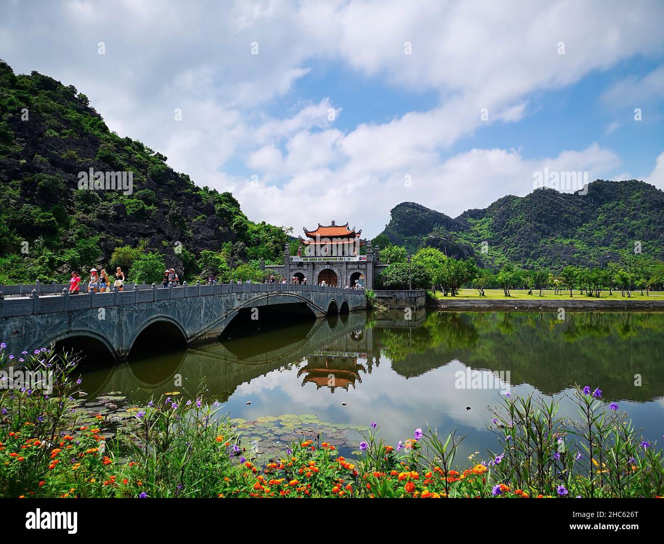 Schöne Aussicht auf die Hoa Lu alte Hauptstadt von Vietnam Stockfoto