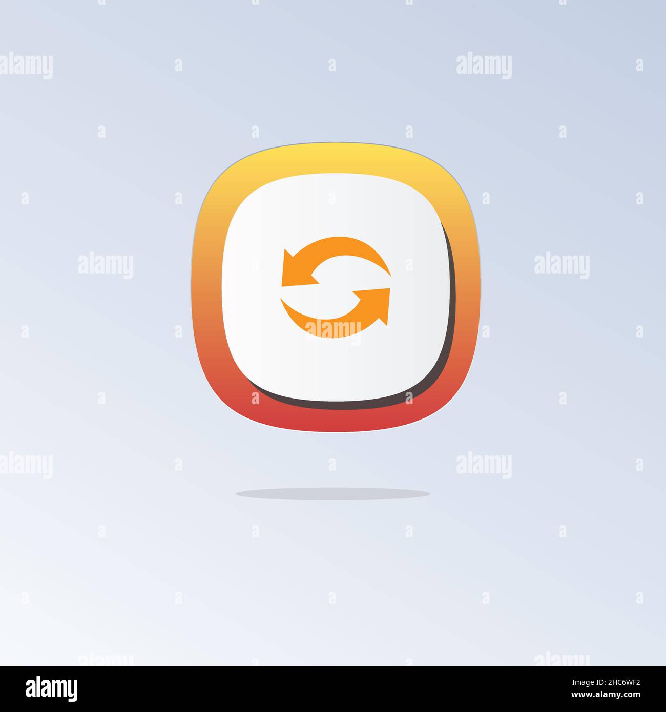 Symbol für Recycling 3D. Symbole Web, Logo, Schaltfläche. 3D Vektorgrafiken. Konzept für Favicon, App Icon, Webbanner, Logo Stock Vektor