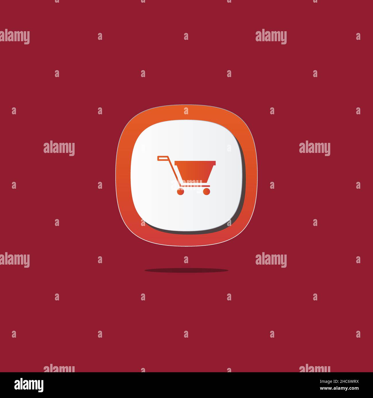 Warenkorb Zeichen 3D Symbol. Symbole Web, Logo, Schaltfläche. 3D Vektorgrafiken. Konzept für Favicon, App Icon, Webbanner, Logo Stock Vektor