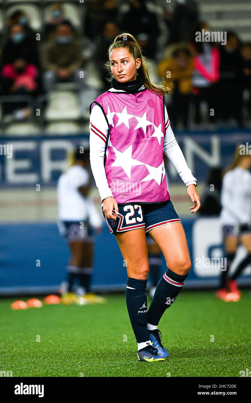 Jordyn Huitema während eines Fußballspiels zwischen Paris Saint-Germain PSG und Breidablik UBK am 16. Dezember 2021 im Jean Bouin Stadion, Paris, Frankreich. Stockfoto