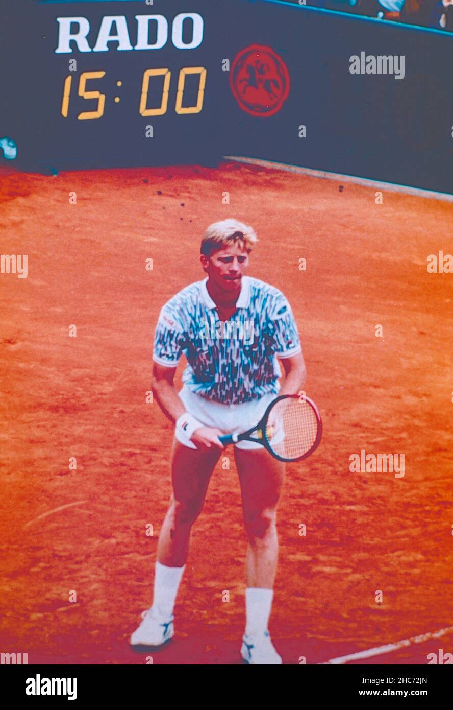 Deutscher Tennisspieler Boris Becker, Stuttgard, Deutschland ,1989 Stockfoto