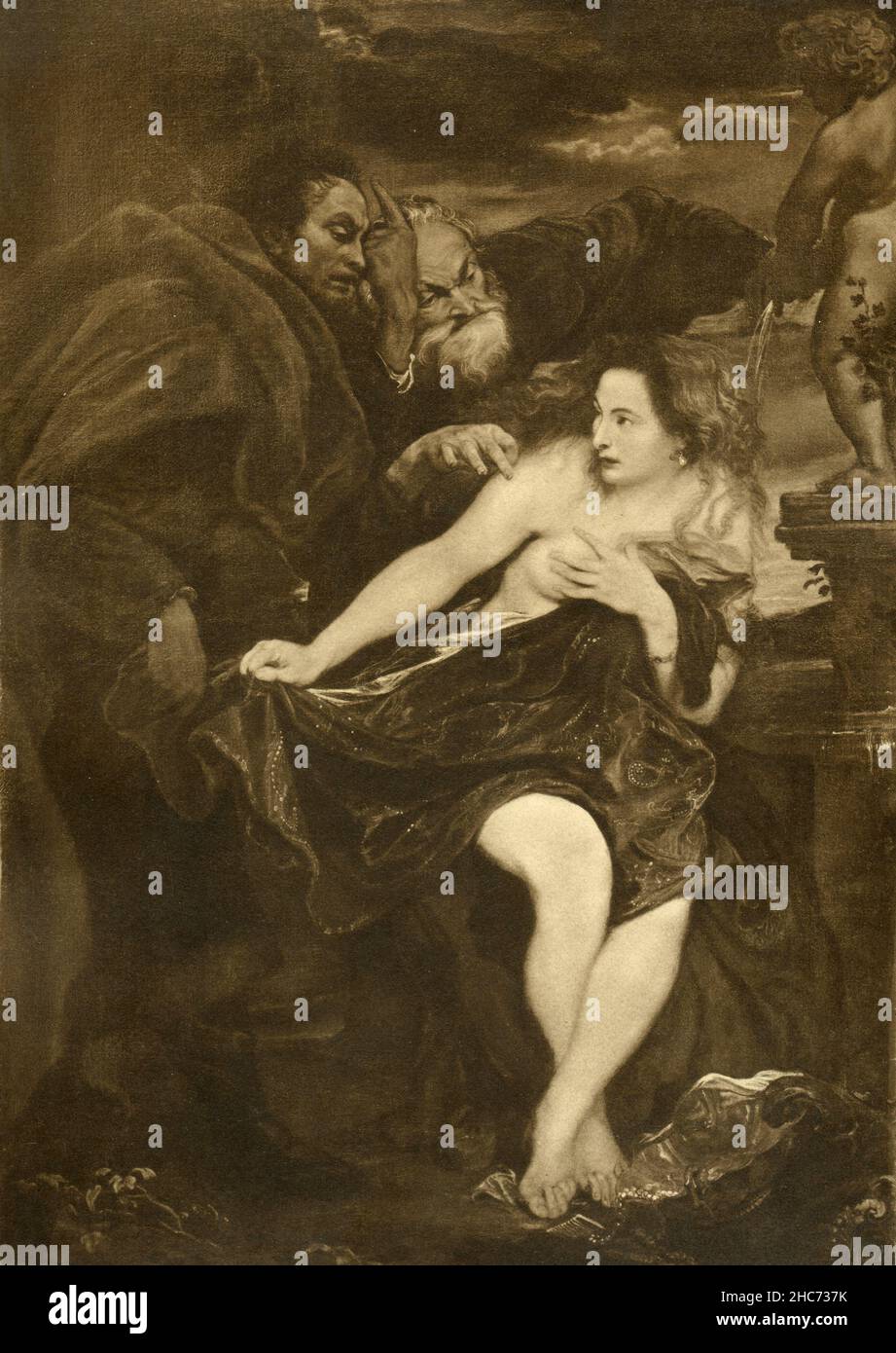 Susanna und die Ältesten, Gemälde des flämischen Künstlers Anthony van Dyck, München 1897 Stockfoto