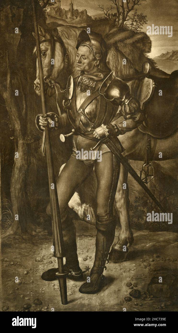 Porträt von Lucas Baumgartner, Gemälde des deutschen Künstlers Albrecht Dürer, München 1897 Stockfoto