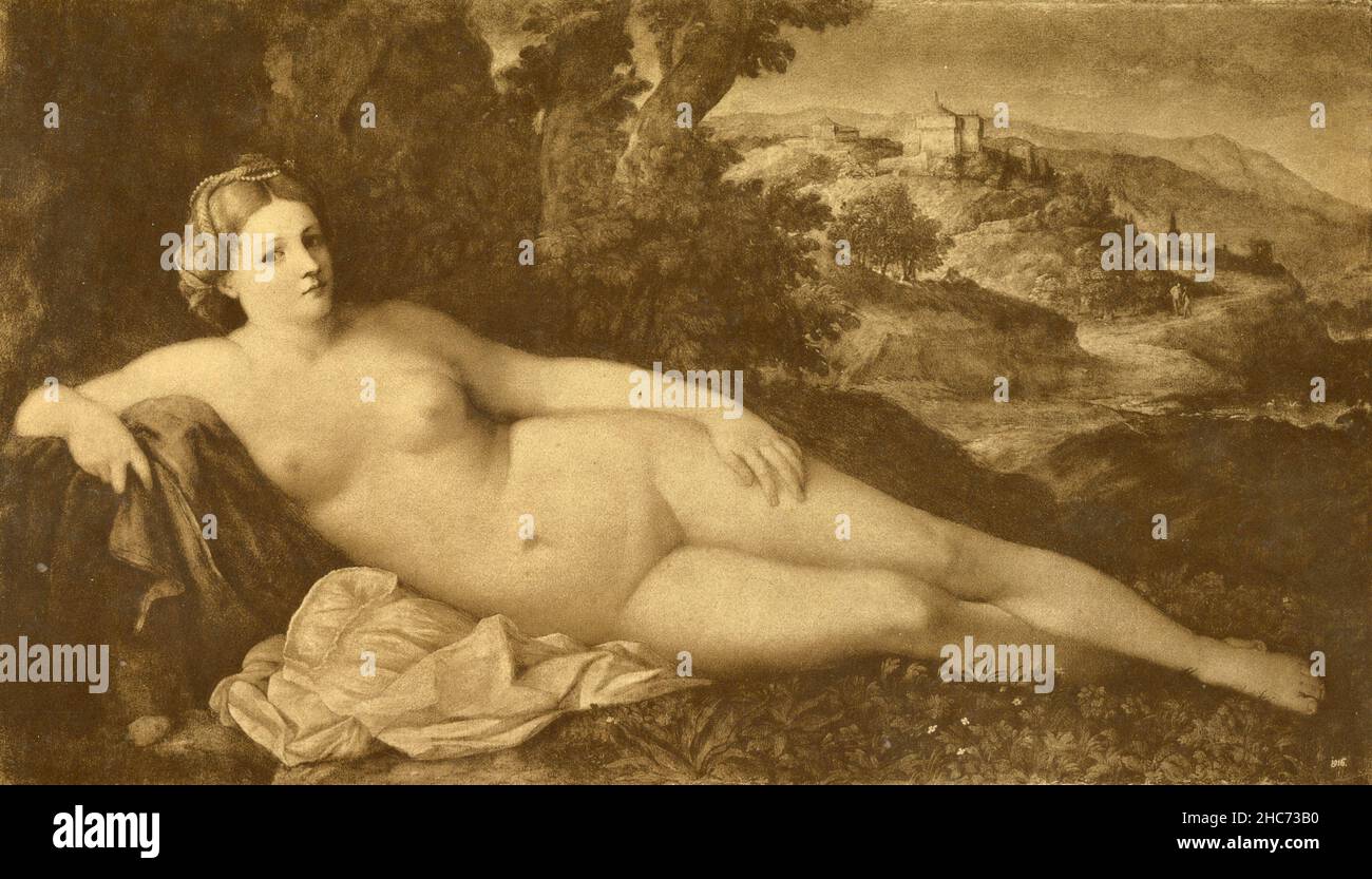 Venus, Gemälde des italienischen Künstlers Giacomo Palma Vecchio, München 1897 Stockfoto