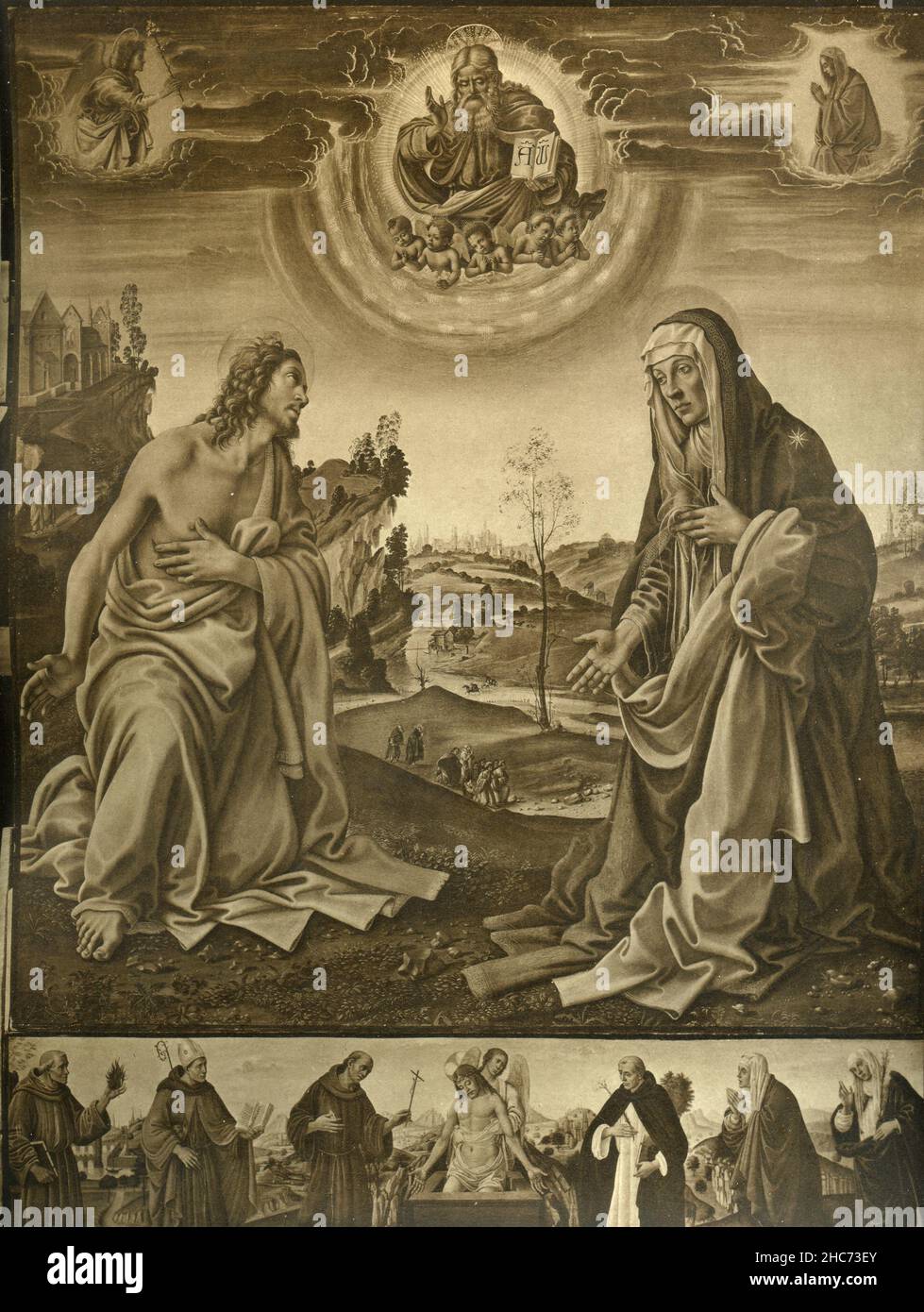 Christus erscheint seiner Mutter, Gemälde des italienischen Künstlers Filippino Lippi, München 1897 Stockfoto