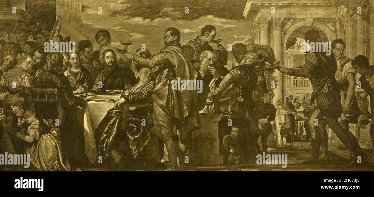 Die Hochzeit zu Kana, Gemälde des italienischen Künstlers Paolo Veronese, München 1897 Stockfoto