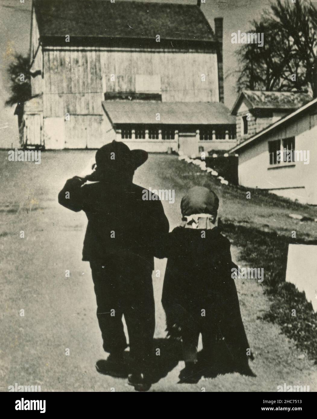 Dutch Children Dressing Like their Elders, Pennsylvania, USA 1950s Stockfoto