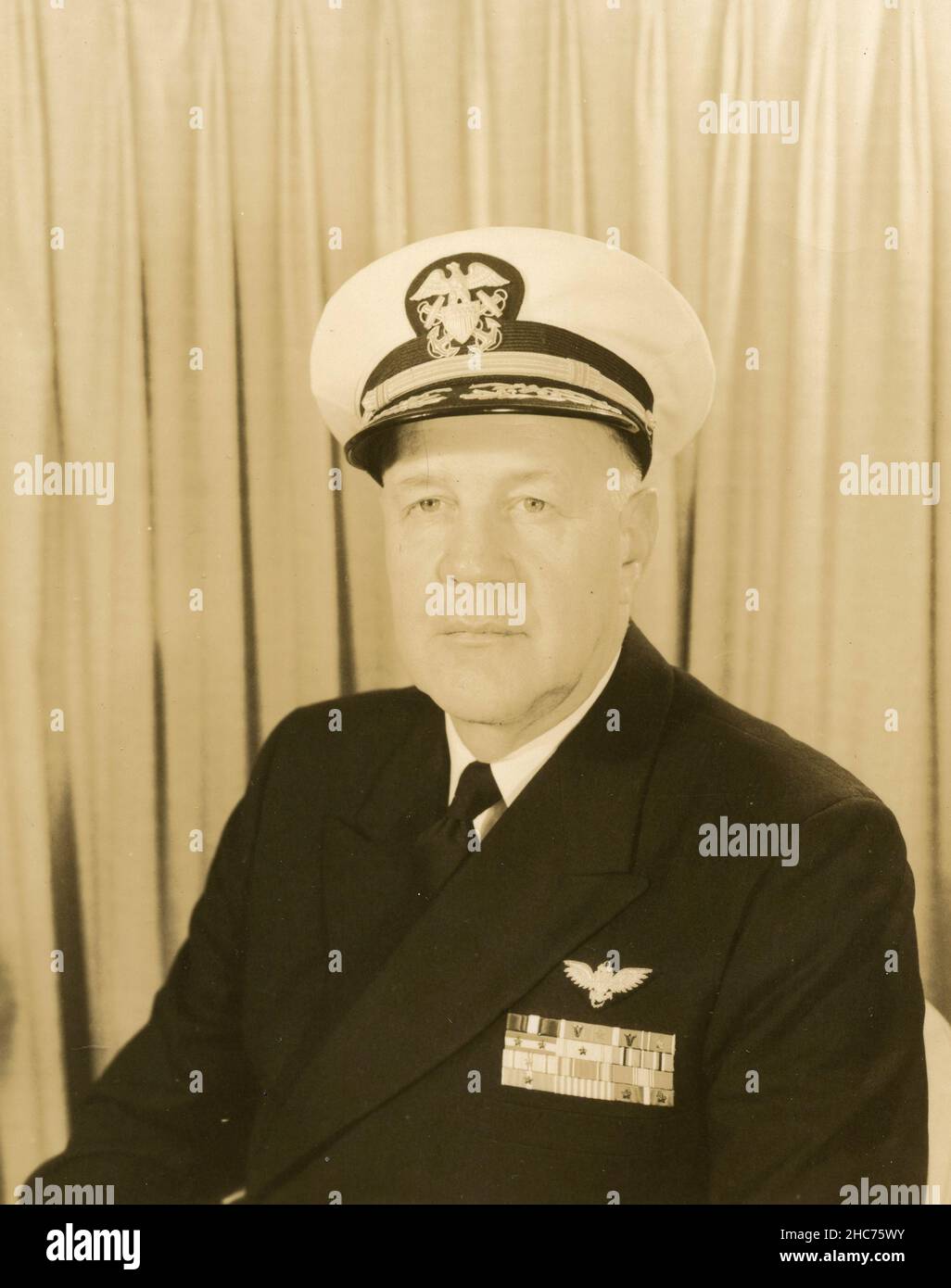 US Navy Vice Admiral Clarence Ekstrom, Kommandant der Naval Air Force Pacific Fleet, USA 1960 Stockfoto