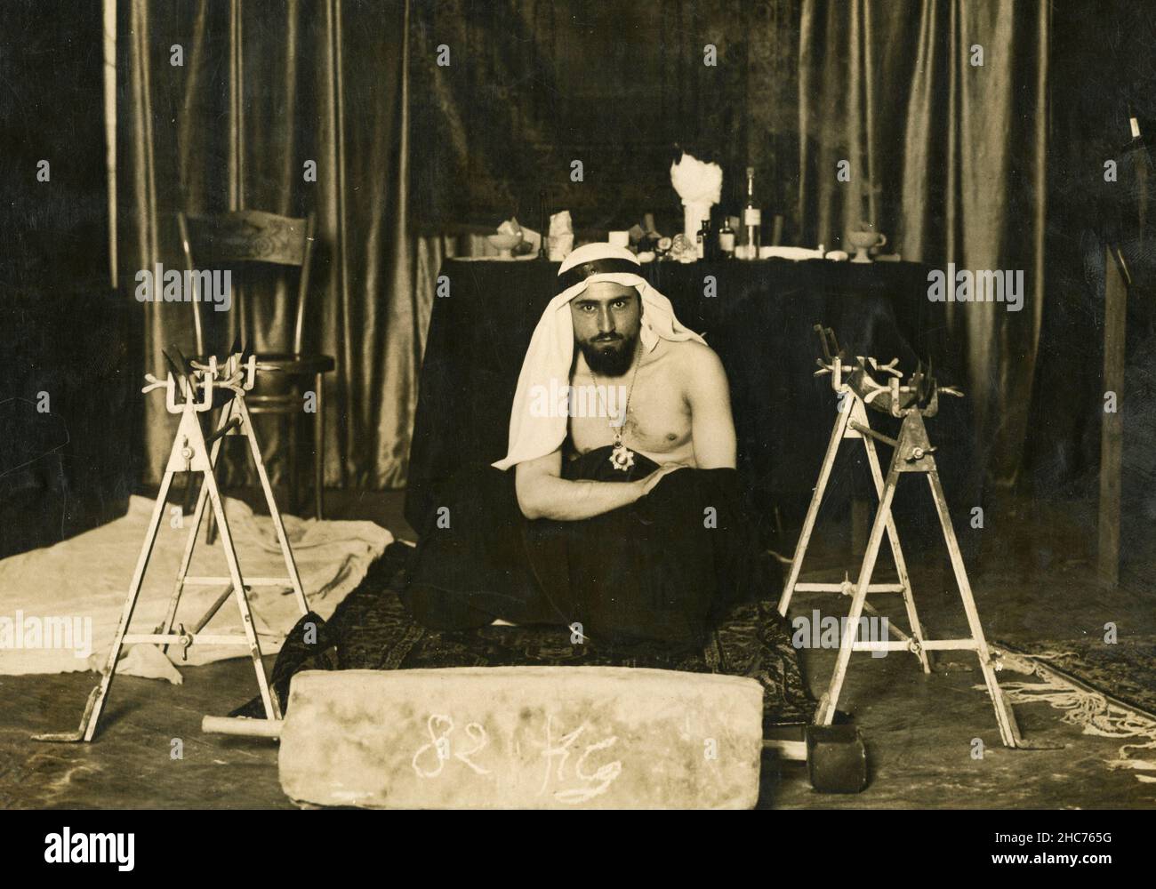 Ägyptischer Fakir Tahra Bey, Frankreich 1930s Stockfoto