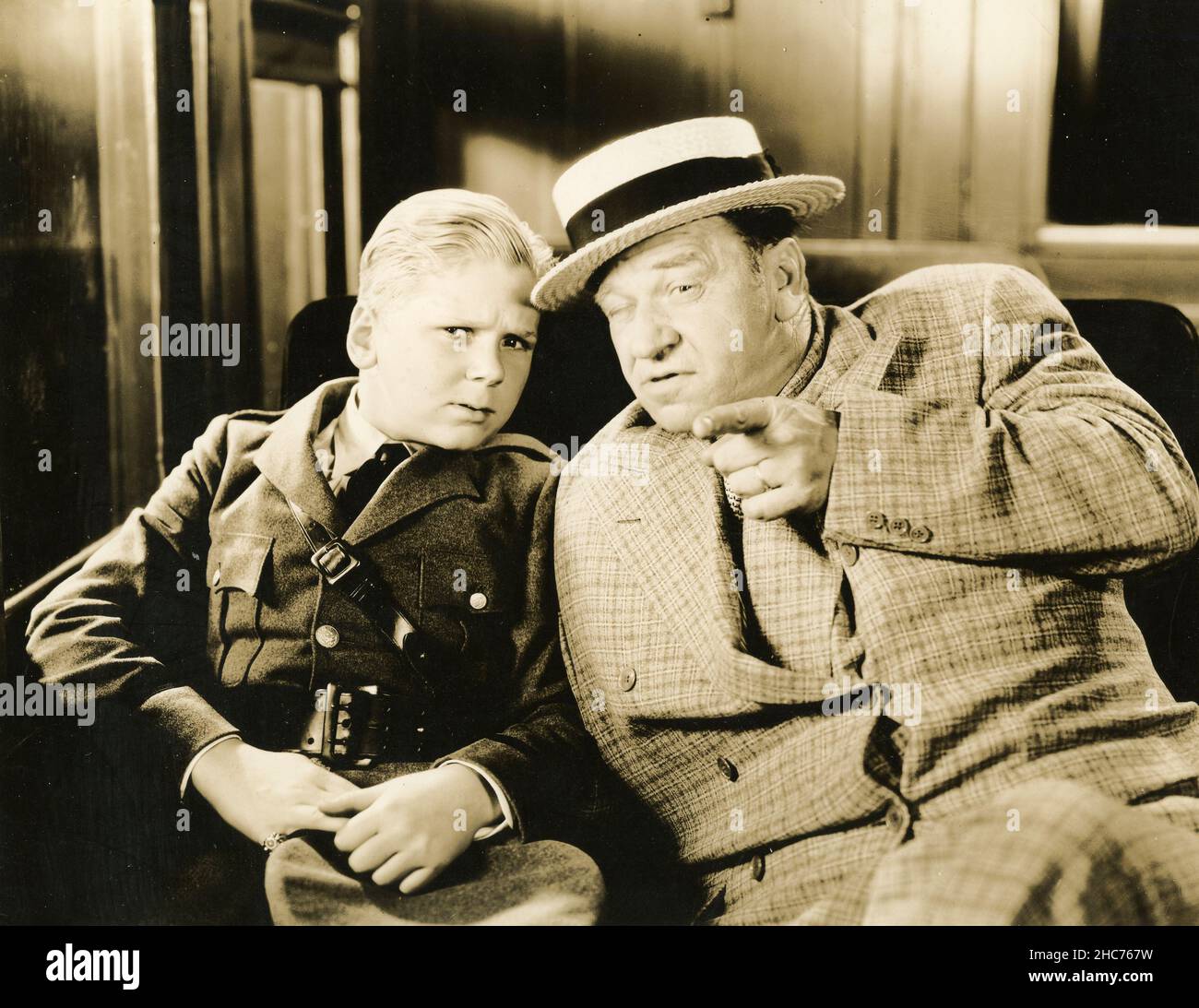 Die amerikanischen Schauspieler Wallace Beery und Jackie Cooper im Film The Circus, USA 1935 Stockfoto