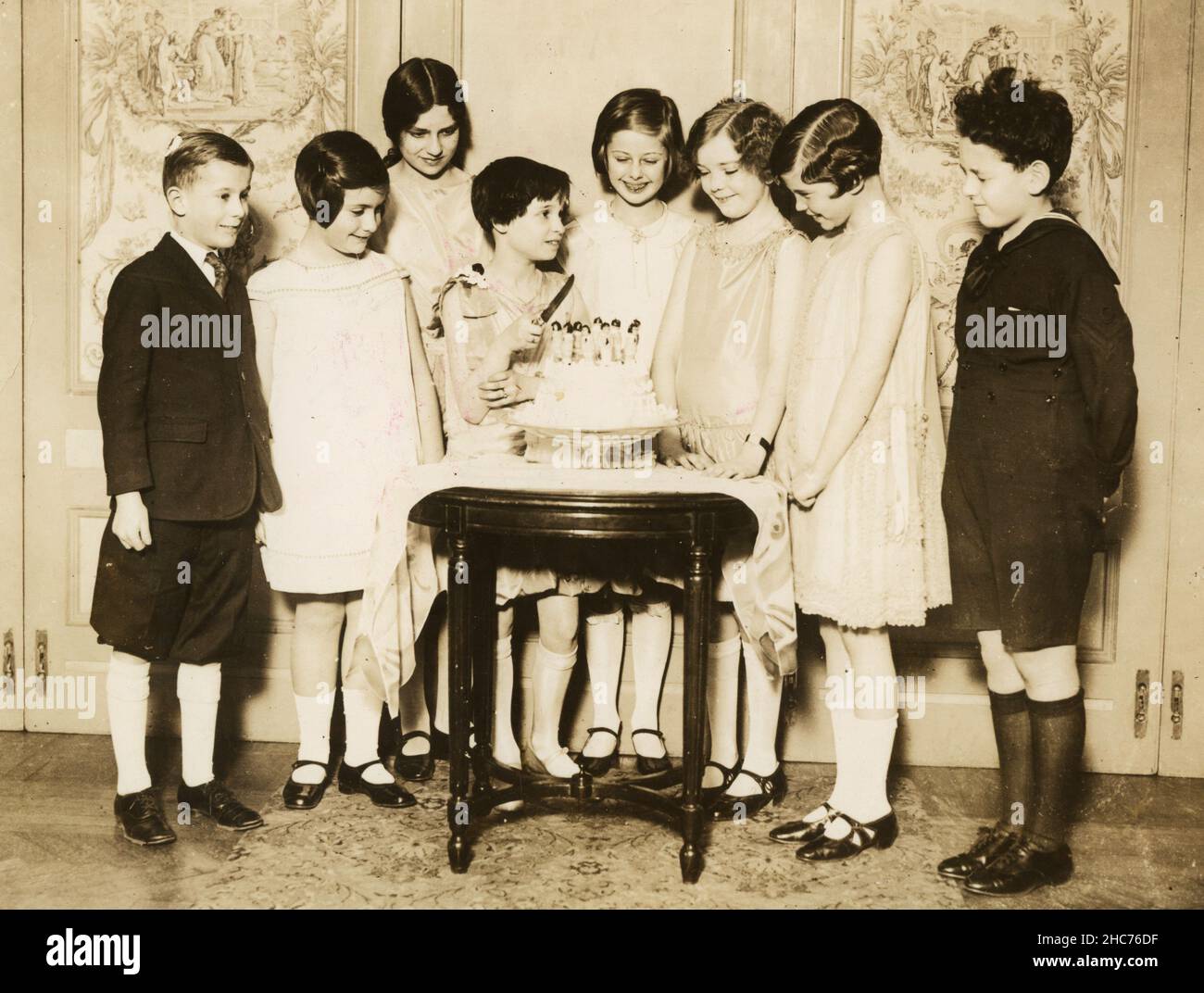 Kinder von Opernstars besuchen eine Geburtstagsparty, New York, USA 1928 Stockfoto