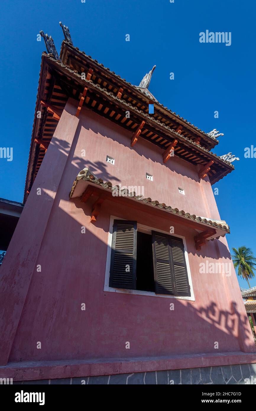 Eines der Gebäude im Konfuzius-Tempel Miếu Thờ Khổng Tử, Hoi an, quang Nam. Stockfoto