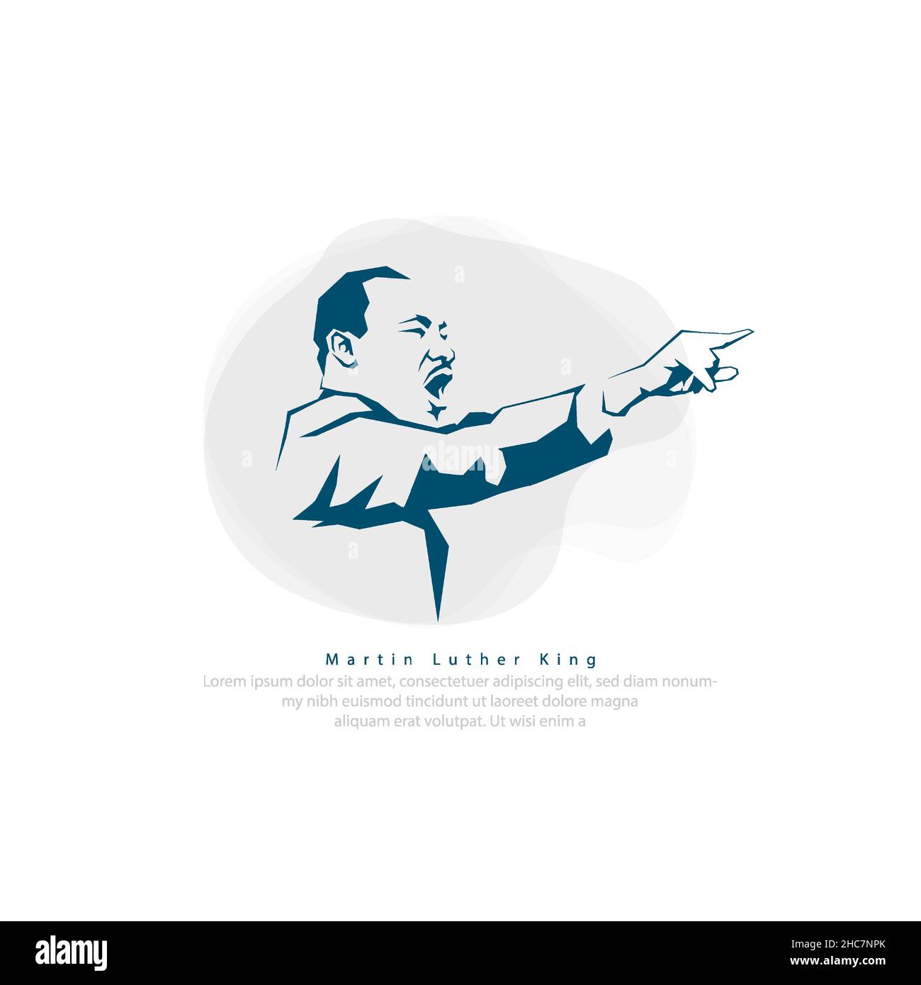 Vektor-Illustration Martin Luther King Day Grußkarte. Abstrakter Hintergrund Stock Vektor