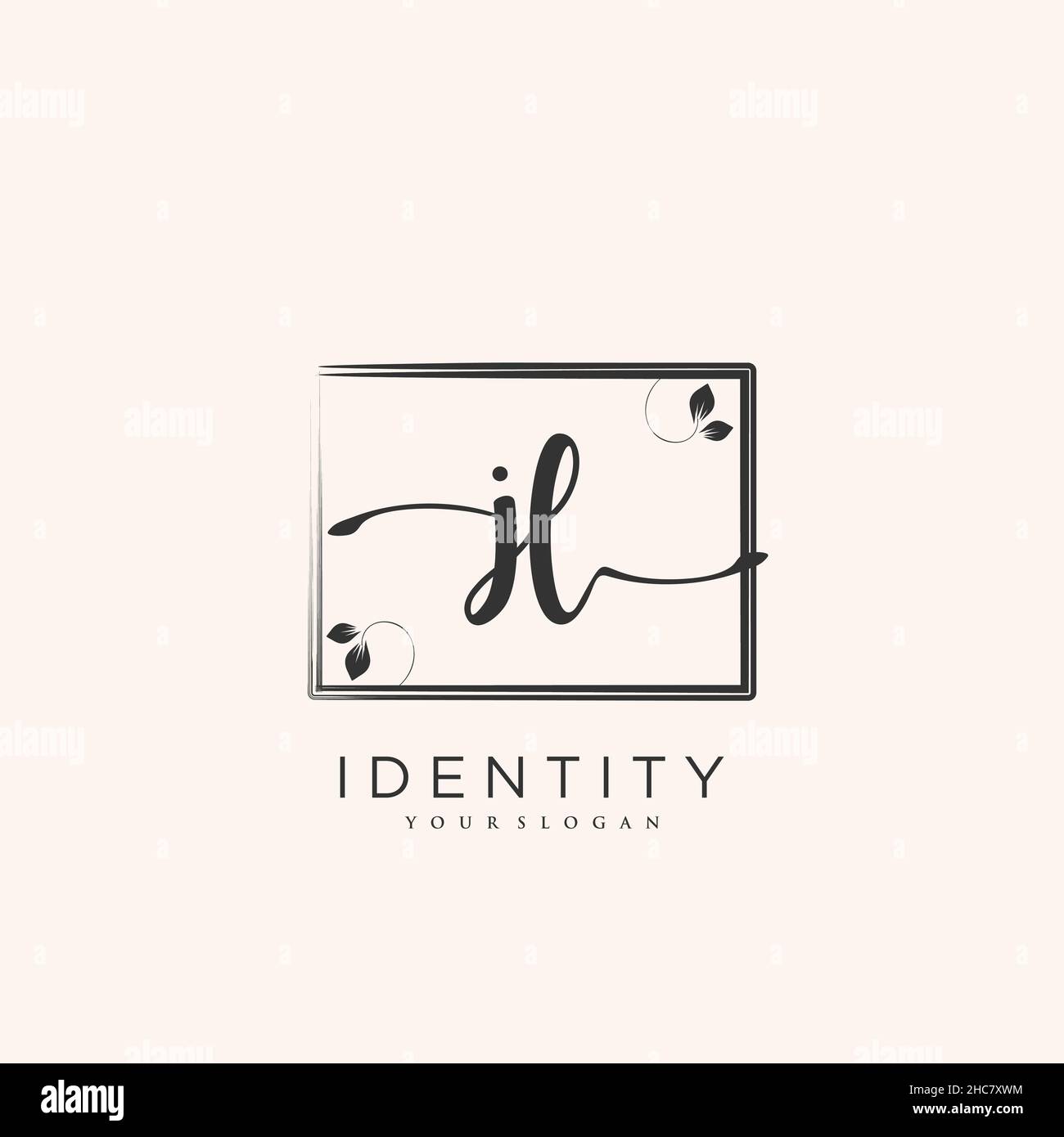 JL Handschrift Logo Vektor Kunst der ersten Unterschrift, Hochzeit, Mode, jewerly, Boutique, Blumen und botanische mit kreativer Vorlage für jedes Unternehmen Stock Vektor