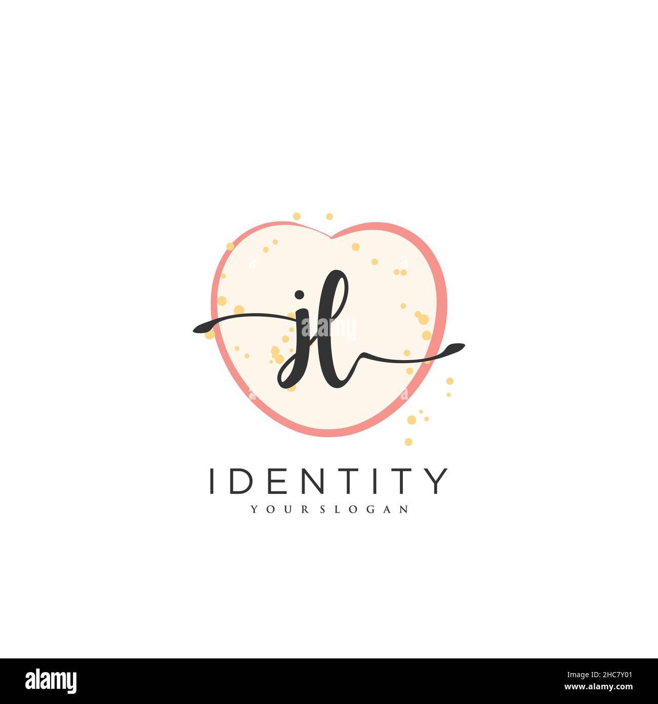 JL Handschrift Logo Vektor Kunst der ersten Unterschrift, Hochzeit, Mode, jewerly, Boutique, Blumen und botanische mit kreativer Vorlage für jedes Unternehmen Stock Vektor