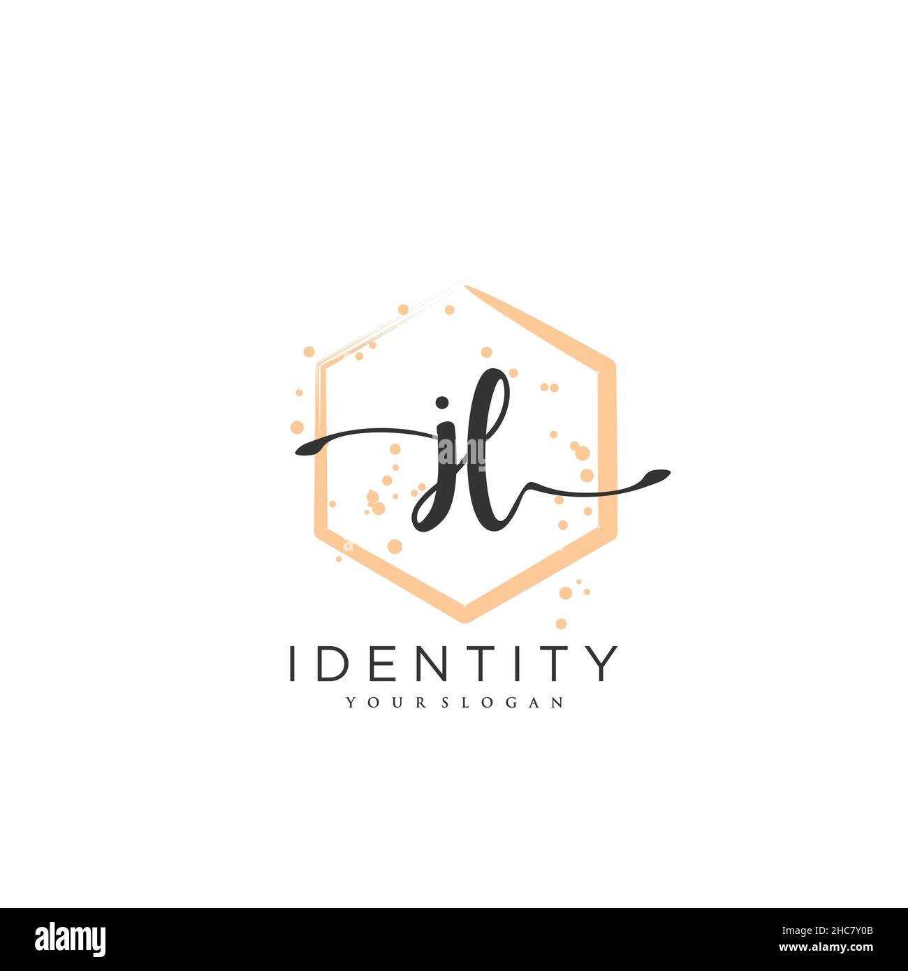 JL Handschrift Logo Vektor Kunst der ersten Unterschrift, Hochzeit, Mode, jewerly, Boutique, Blumen und botanische mit kreativer Vorlage für jedes Unternehmen Stock Vektor