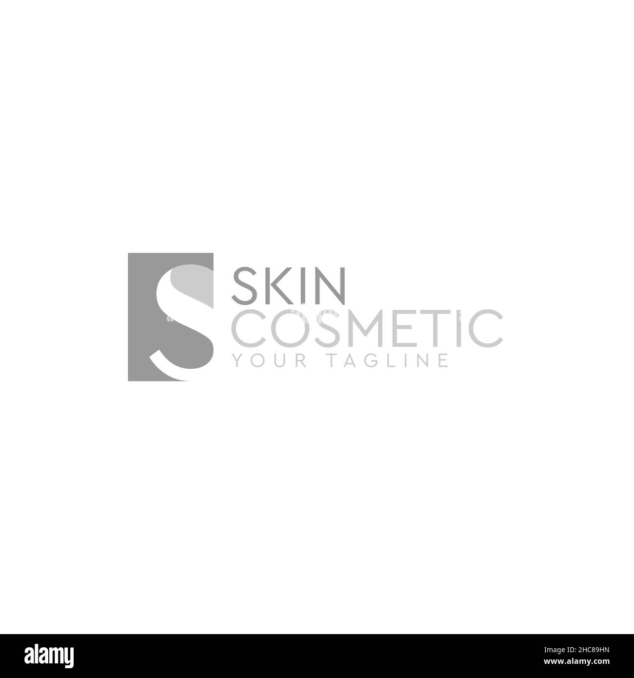 Modernes flaches Initial S Skin Cosmetic Logo-Design Stock Vektor