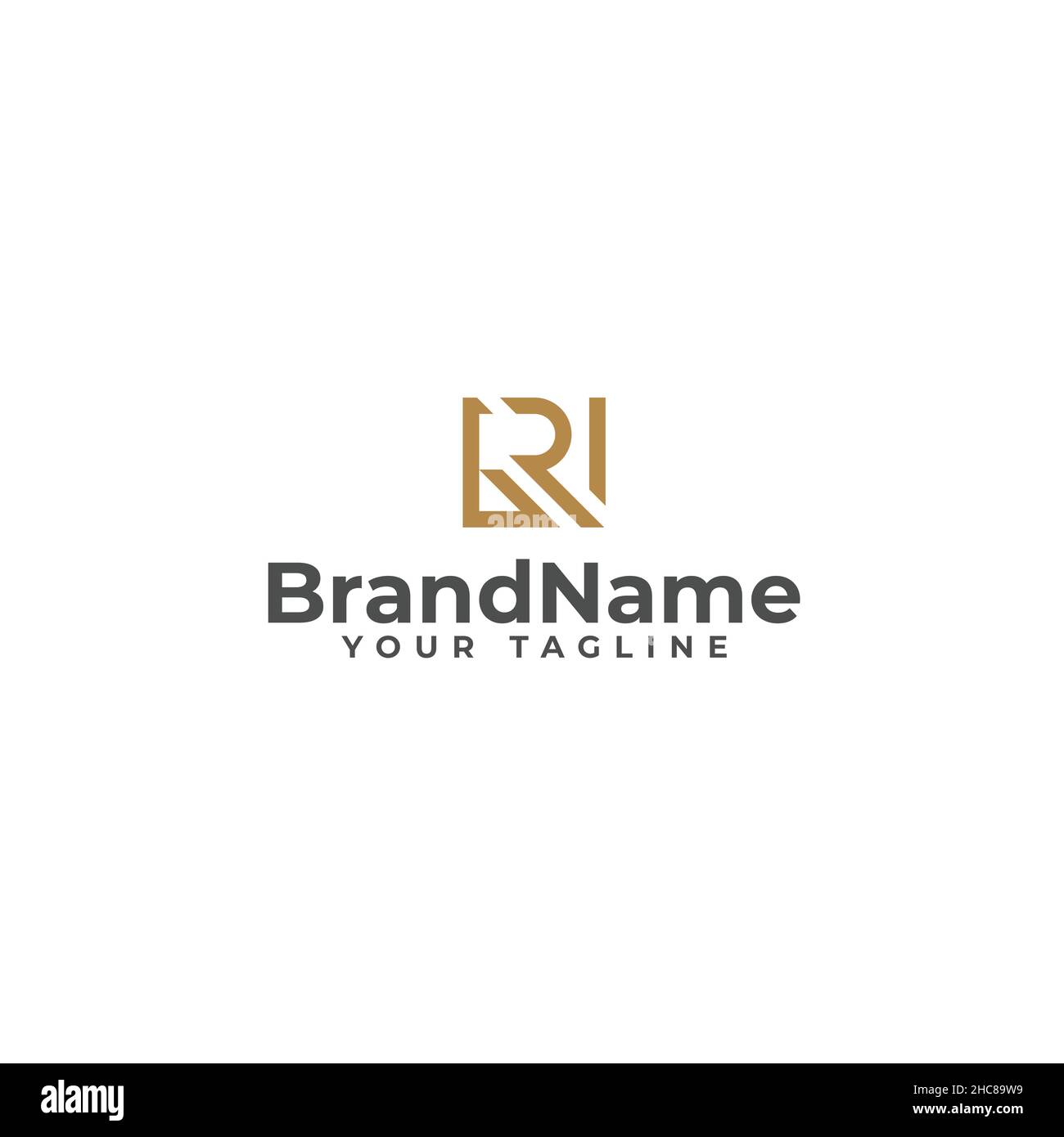 Minimalistisches, einfaches, flaches Markenlogo-Design Stock Vektor