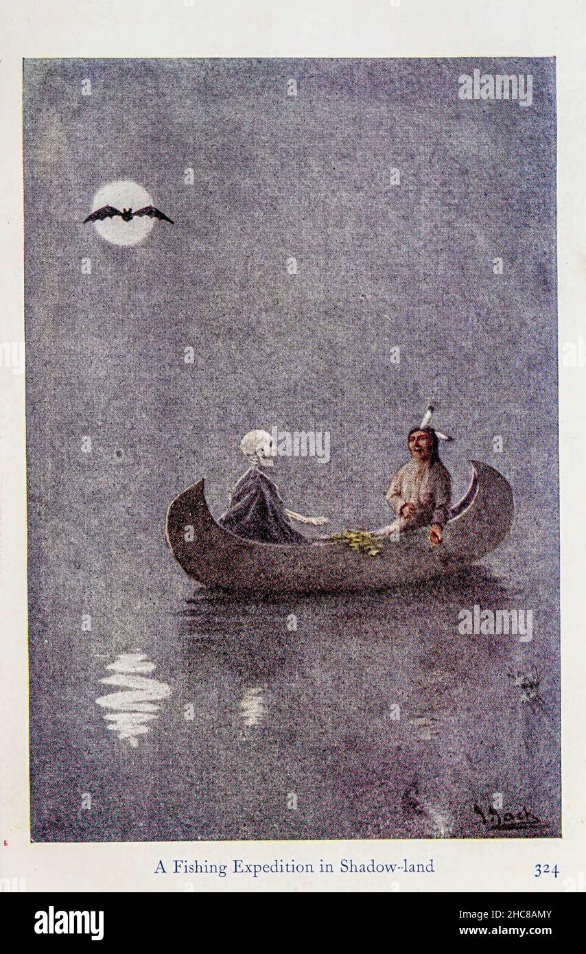 A Fishing Expedition in Shadowland aus dem Buch „The Myths of the North American Indians“ von Lewis Spence, veröffentlicht in London von George G. Harrap & Company im Jahr 1912 Stockfoto