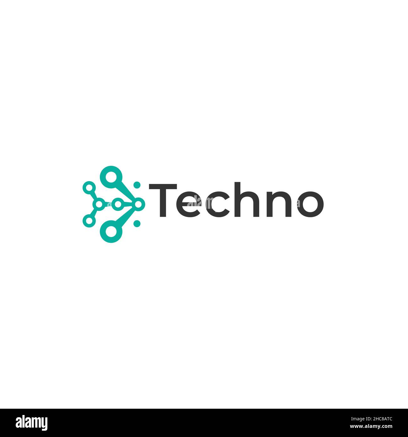 Minimalistisches Design Techno Future Search Logo Design Stock Vektor