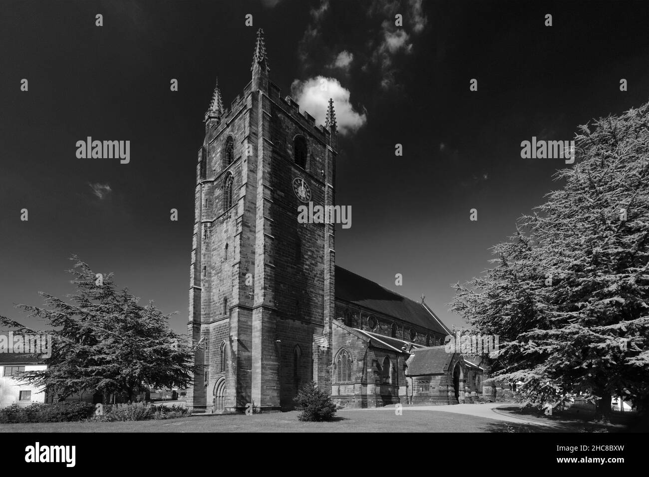 St Giles Church, Newcastle-under-Lyme, Staffordshire, England, Großbritannien Stockfoto