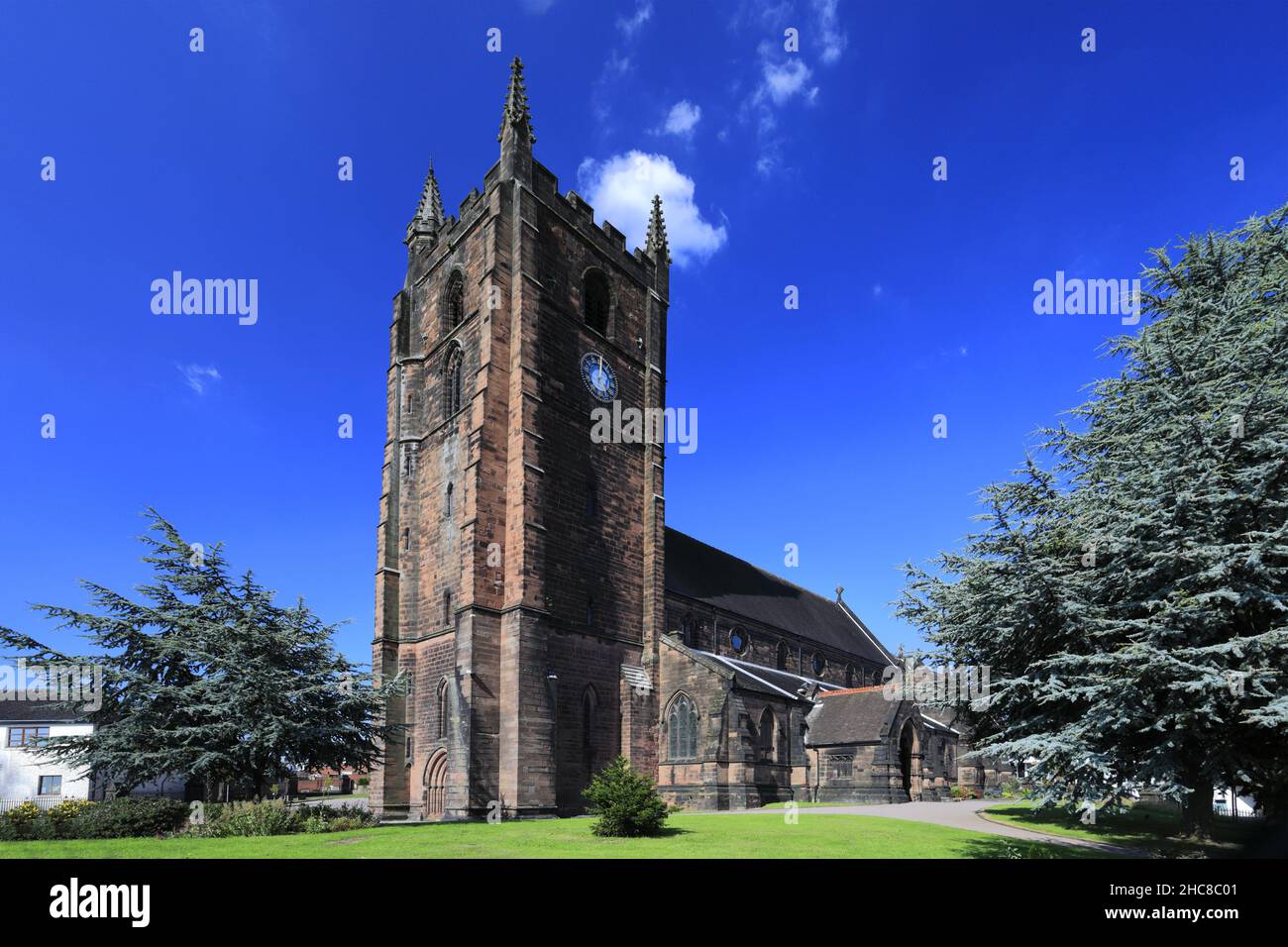 St Giles Church, Newcastle-under-Lyme, Staffordshire, England, Großbritannien Stockfoto