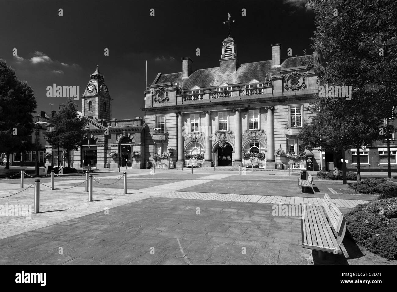 Das Registerbüro von Che-Hire East, Memorial Square, Crewe, Che-Hire, England, VEREINIGTES KÖNIGREICH Stockfoto
