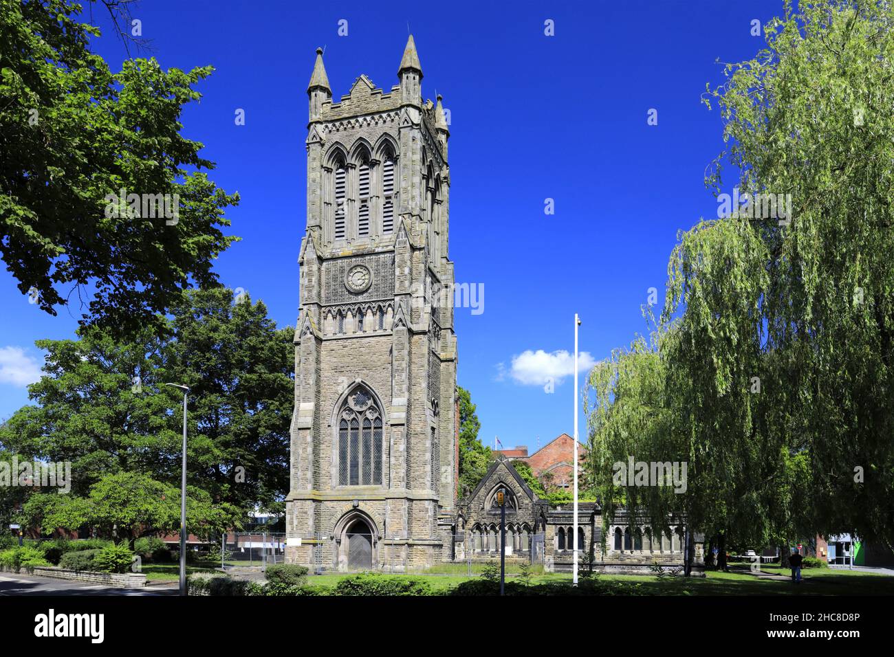 The Christ Church Tower, Crewe Town, Chethire, England, Großbritannien Stockfoto