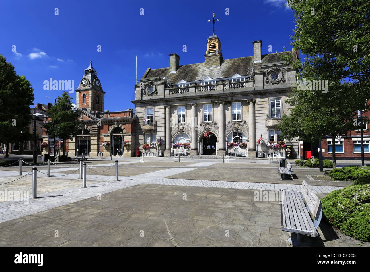Das Registerbüro von Che-Hire East, Memorial Square, Crewe, Che-Hire, England, VEREINIGTES KÖNIGREICH Stockfoto