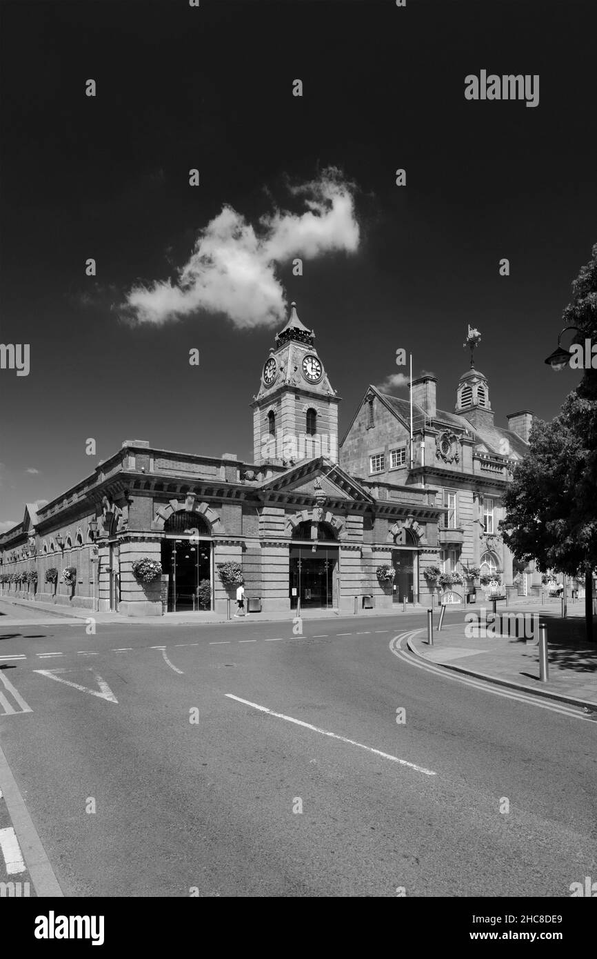 The Market Hall and Town Hall, Crewe Town, Ceshire, England, Großbritannien Stockfoto