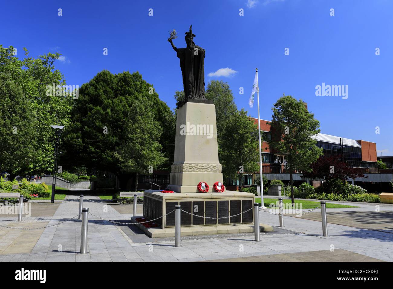 The war Memorial, Memorial Square, Crewe Town, VEREINIGTES KÖNIGREICH Stockfoto