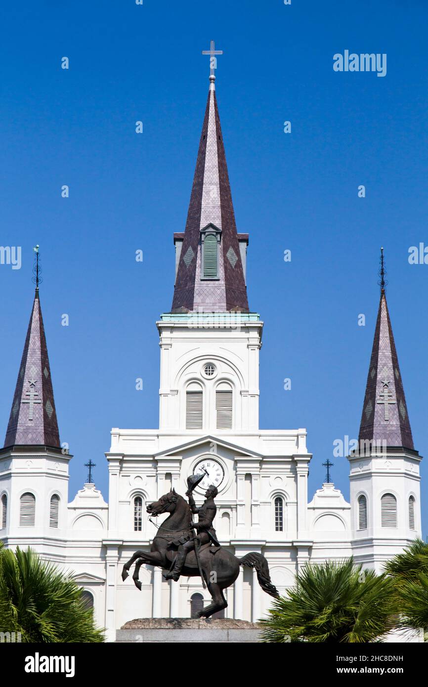 Die St. Louis Kathedrale, New Orleans, LA, USA Stockfoto