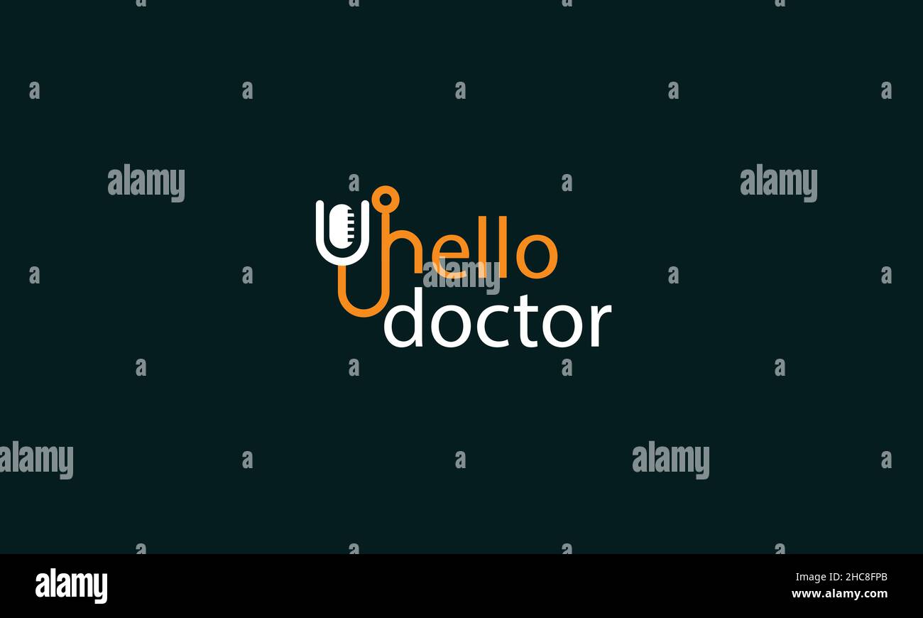 Hello Doctor Vektor-Logo-Design Stock Vektor