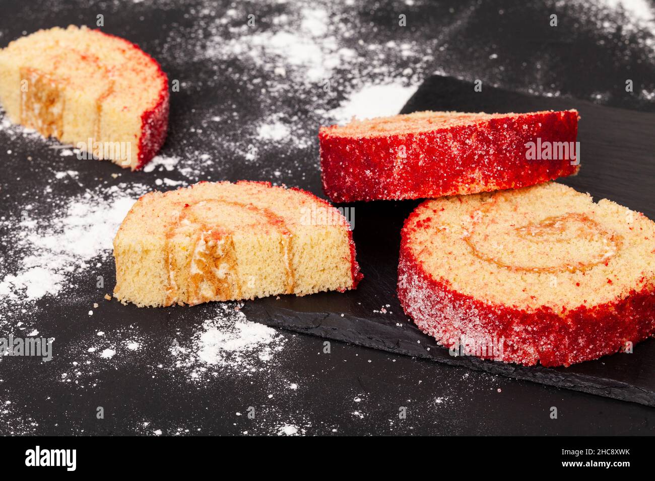 Leckere Süße Guava-Rolle, Traditionelles Kolumbianisches Dessert Stockfoto