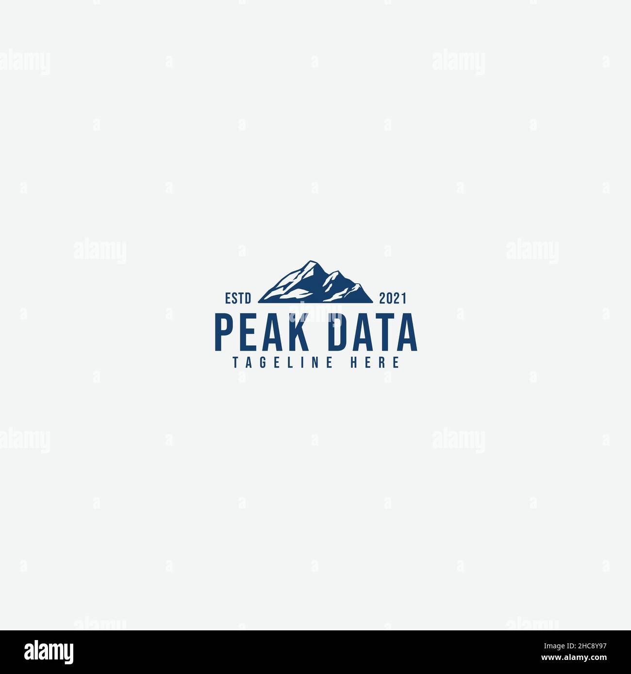 Modernes Design PEAK DATA View Konturlogo-Design Stock Vektor