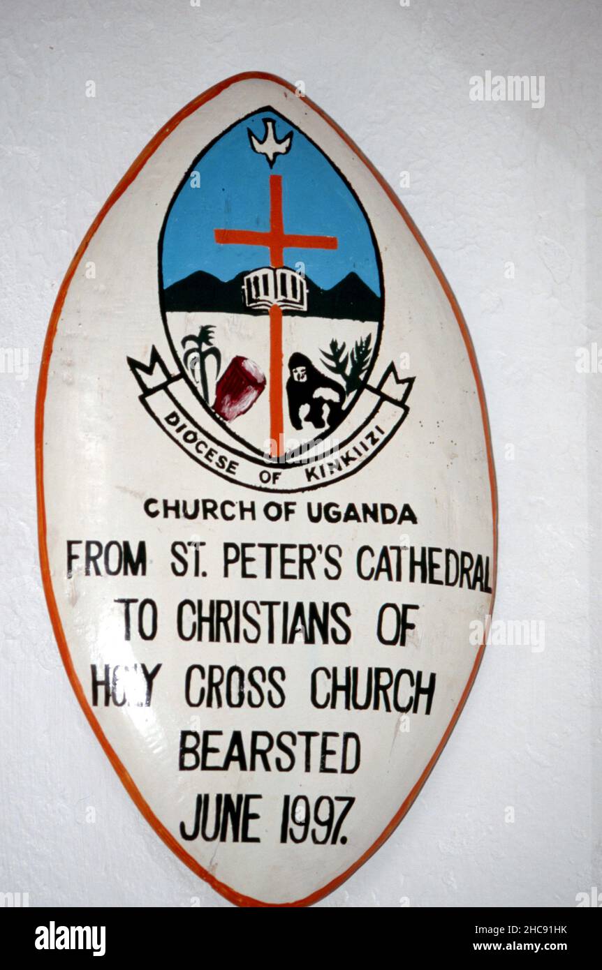 Diözese Kinkiizi, Kirche von Uganda Zeichen von St. peter's Kathedrale zu heiligen Kreuz Kirche bearsted Stockfoto