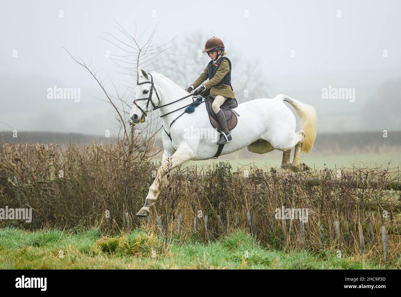 Der Cottesmore Hunt Boxing Day Trifft Sich. Sonntag 26 Dezember 2021 © 2021 Nico Morgan. Alle Rechte Vorbehalten Stockfoto