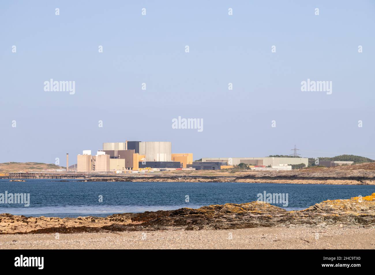 Kernkraftwerk Wylfa magnox, Anglesey, Nordwales Stockfoto