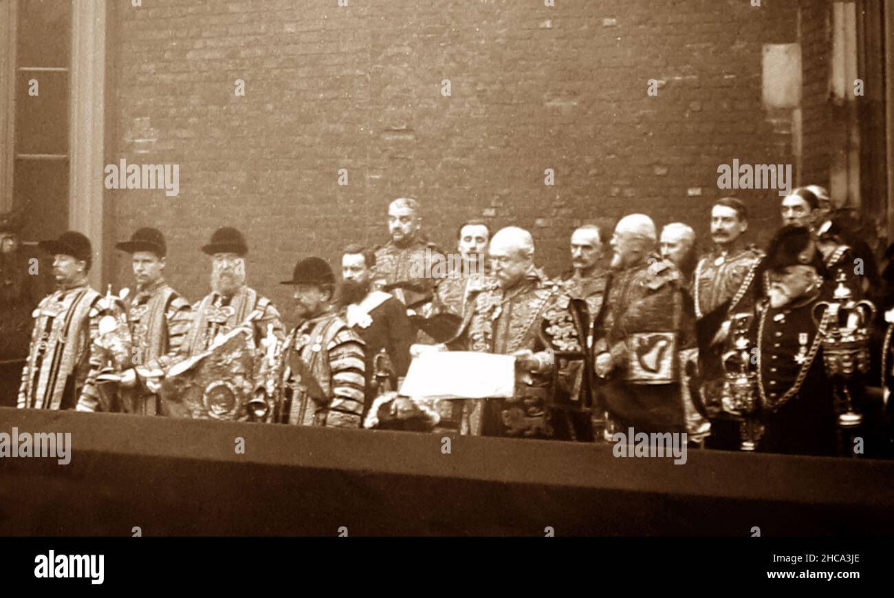 Die Proklamation von König Edward VII., St. James Palace, London im Jahr 1902 Stockfoto