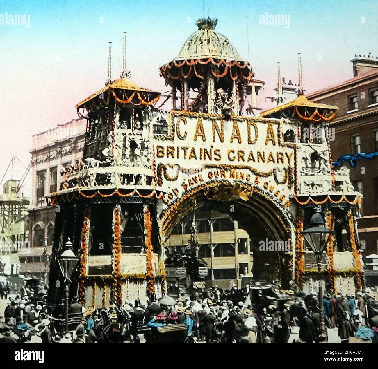 Der Canadian Arch, Whitehall, London im Jahr 1902 Stockfoto