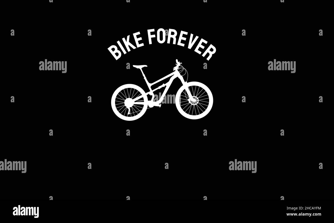 Fahrrad für immer Fahrrad T-Shirt Monogramm Text Vektor Vorlage Stock Vektor