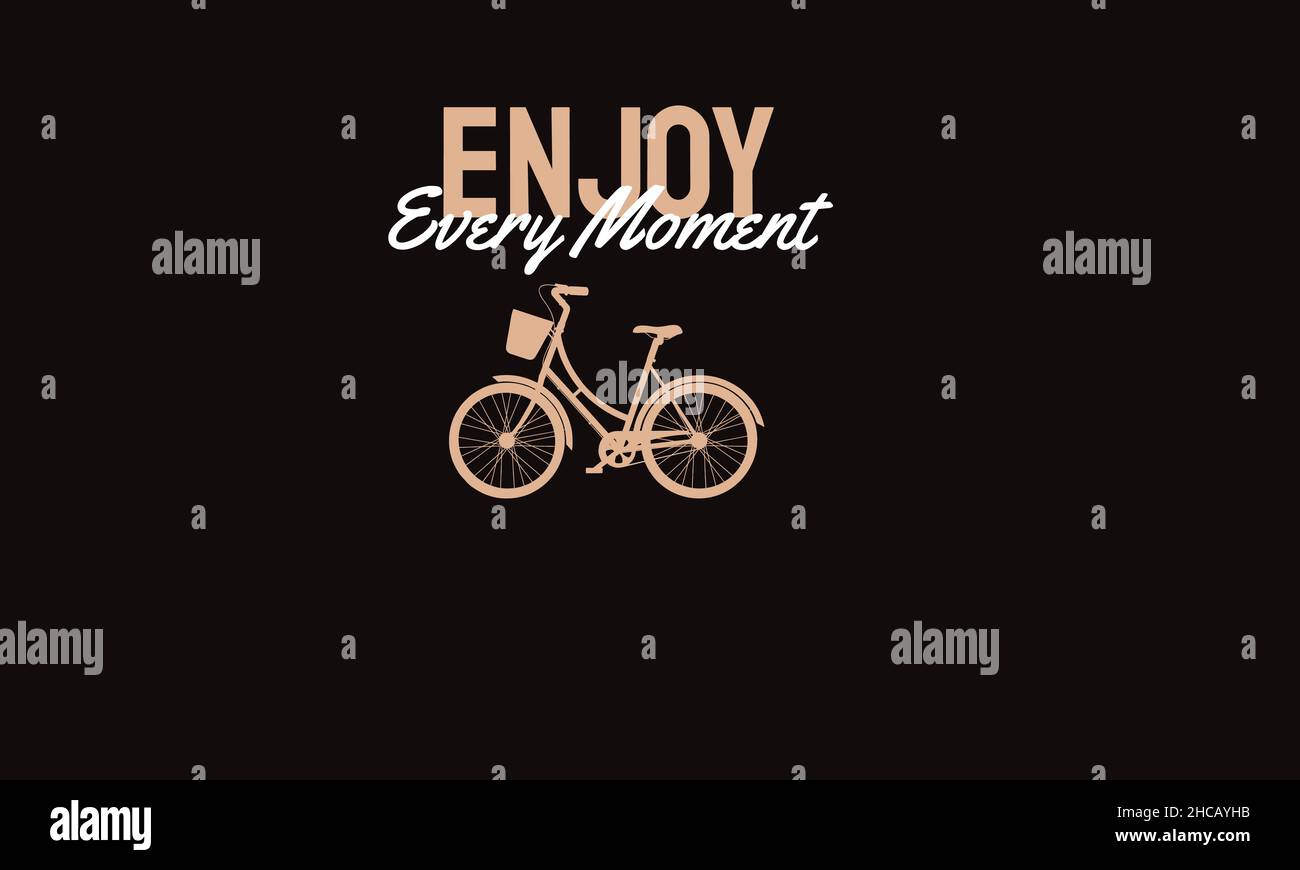 Genießen Sie jeden Moment Little Rider Fahrrad T-Shirt Monogramm Text Vektor Vorlage Stock Vektor
