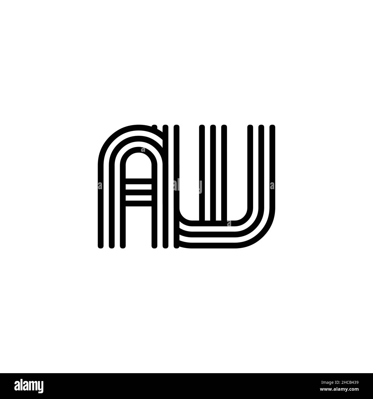 Buchstabe AW Alphabet Logo Zeichen Symbol. Modernes Vektor-Logo-Design für das Unternehmen und die Unternehmensidentität. Stock Vektor