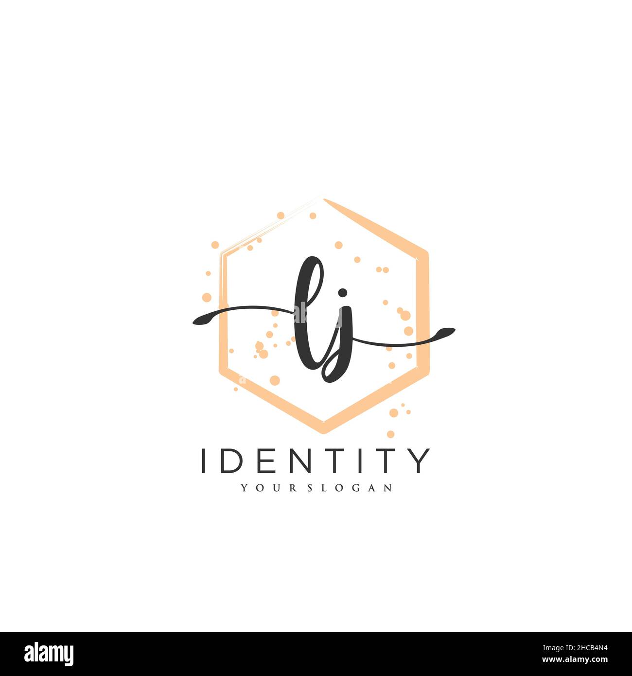 LJ Handschrift Logo Vektor Kunst der ersten Unterschrift, Hochzeit, Mode, jewerly, Boutique, Blumen und botanische mit kreativer Vorlage für jedes Unternehmen Stock Vektor